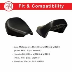 Flash Sale 😍 Mon Ster Black Seat For Baja Mini Bike MB165 & MB200 (Baja Heat, Mini Baja, Baja Warrior) 🌟 -Switches Shop e41 5225 c web